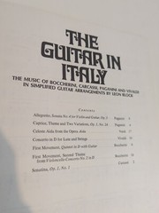 The Guitar In Italy For Classical Guitar Rare Sheet Music Book,1972 Edition
