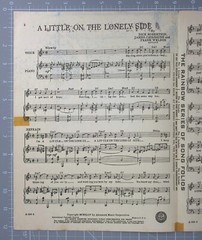 A Little On The Lonely Side 1944 Sheet Music Dick Robertson Dick Foy Vocal