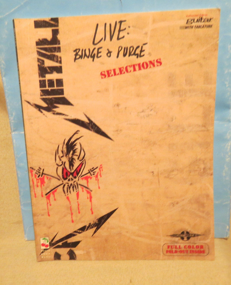 Metallica Song Book Live Sh*t Binge & Purge Sheet Music Guitar Vocal w/POSTER