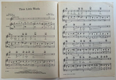 1927 Three Little Words Sheet Music (Fred Astaire / Red Skelton) Free Shipping