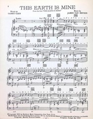 This Earth Is Mine Sheet Music Rock Hudson Jean Simmons 1959 Film Title Song UK