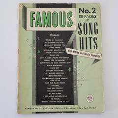 Famous 88 Pages of Song Hits No. 2 – Piano/Guitar Vocal Songbook