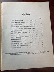 Souvenir Album of Wedding Music King Organ Library No. G4 Vintage 1959 Songbook