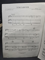 RUSH « TOM SAWYER » SHEET Music Core Publishing 1981 Used Condition
