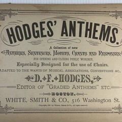Hodges Anthems 1881 Antique Choral Music Book
