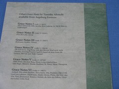 GRACE NOTES VII BY TIMOTHY ALBRECHT 1998 SHEET MUSIC