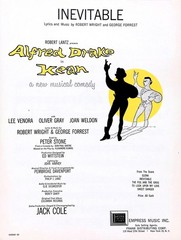 Inevitable Sheet Music Kean 1961 Musical Flop Alfred Drake Robert Wright Forrest