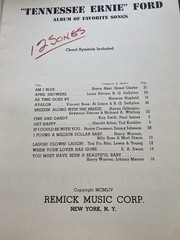 Vtg Tennessee Ernie Ford Album Of Favorite Songs Guitar Song BookSheet Music