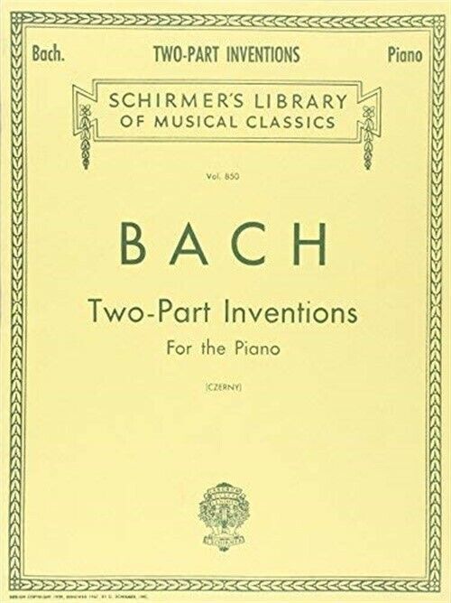 15 Two-Part Inventions: 15 Two-Part Inventions (Czerny) Schirmer Library of