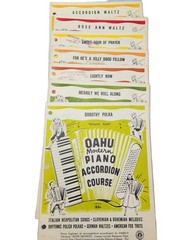 Vintage Accordian Sheet Music Books Swing Waltz 1950 OAHU X Series Lessons