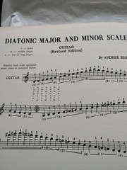 Vintage Segovia Diatonic Major Minor Scales Classical guitar Solos Sheet Music