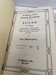 LOT OF ORATORIOS ELIJAH AND THE MESSIAH G F HANDEL AND MANDELSSOHN AND BONUS BKS