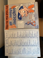 Vintage Sheet Music Disney&rsquo;s Pinocchio When You Wish Upon A Star 1939 Berlin