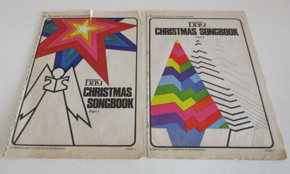 Christmas Songbooks – Sheet Music – 32 Pages – 25 Carols – Woman&rsquo;s Day – 1972