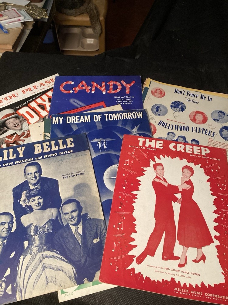 Vintage Sheet Music Lot of 22 – 1930s- 1940s -1950s Piano/Voice