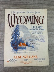Wyoming Lullaby Sheet Music Gene Williams M. Witmark 1920 P/V
