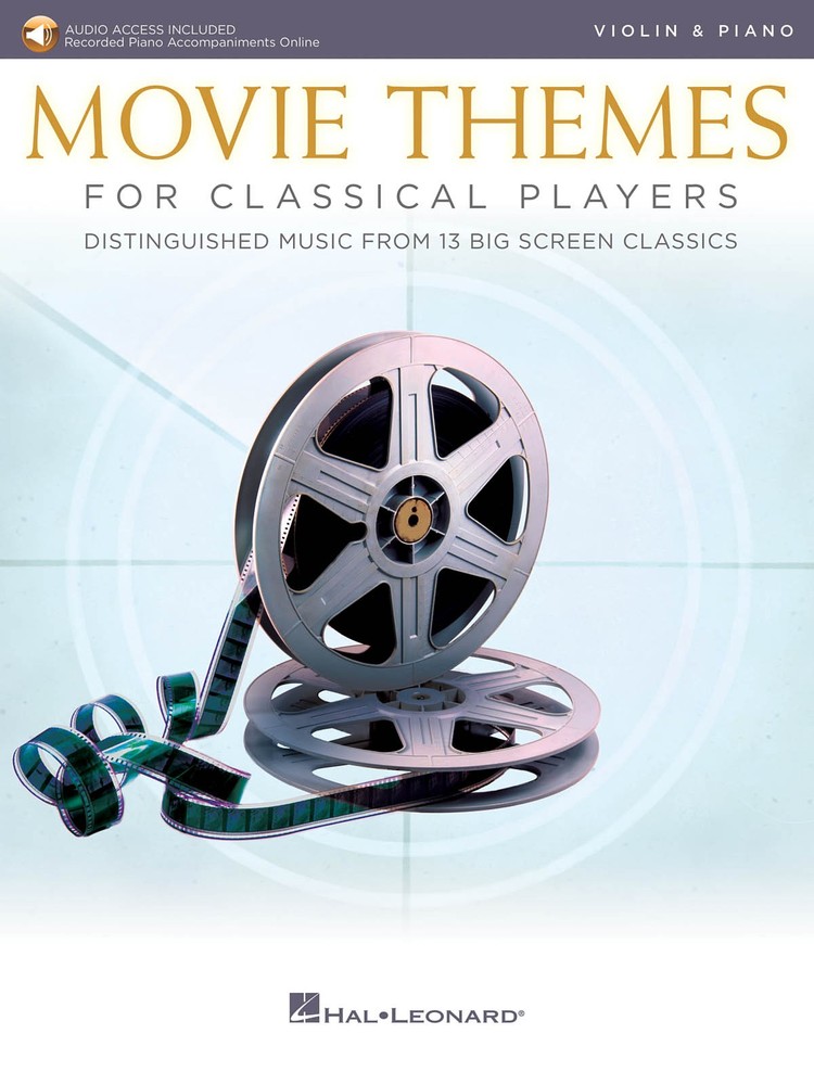 Movie Themes for Classical Players Violin Solo & Piano Sheet Music Book & Audio