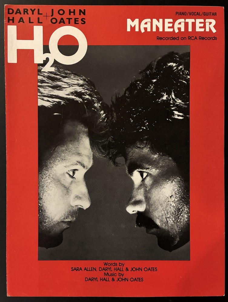 1982 HALL & OATES « MANEATER » SHEET MUSIC – POP ROCK ERA – DARYL JOHN
