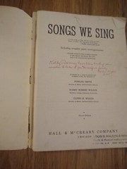 Vintage Music Book, « Songs We Sing », 1941, Paperback, 144 pages