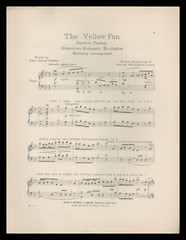 YELLOW FAN 1915 Japanese Fantasy RECITATION w/PIANO Vintage Sheet Music