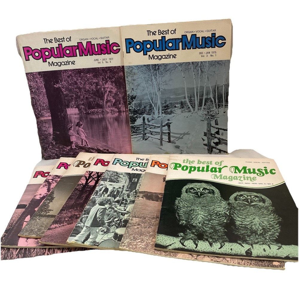 9 Issues The Best of Popular Music Magazine 1971-1978 Sheet Music Songbooks Lot
