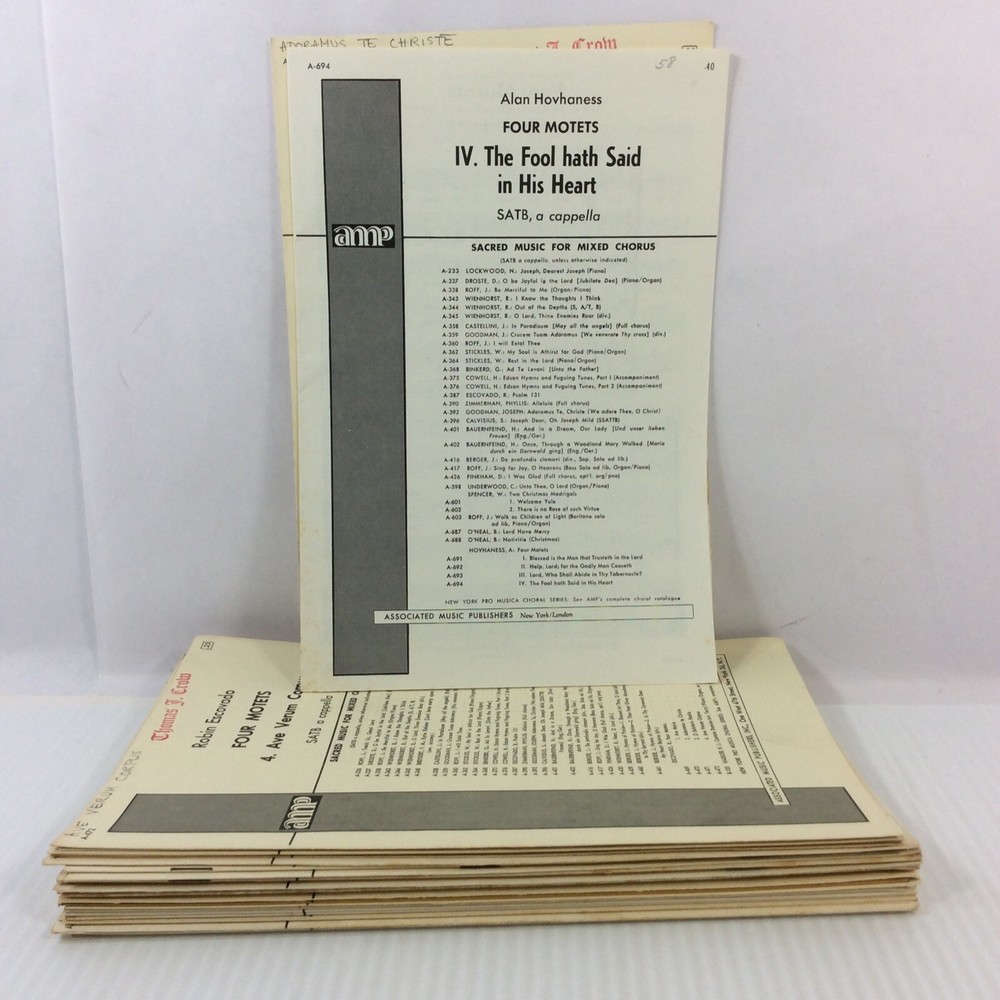 AMP Choir Sheet Music Lot 28 Sacred Church Choral Octavo FD3 2600