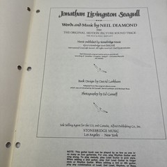 Neil Diamond Jonathan Livingston Seagull 1973 Guitar Songbook Movie Soundtrack