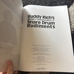 BUDDY RICH&rsquo;S MODERN INTERPRETATION OF SNARE DRUM RUDIMENTS JAZZ DRUMMING BOOK