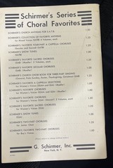 vintage G. Schirmer choral music book titled « Favorite Hymns for S.A.B. Choir”