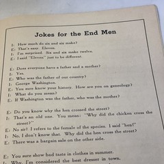 Vintage 1938 Minstrel Book Belmont Music Chicago Songs Jokes Poems Sheet Music