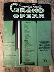 1937 Everybody&rsquo;s Favorite GRAND OPERA sheet music book Aida,Carmen,Faust,Verdi +