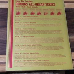 Robbins Music Hits From Great Film Classics Organ Song Book All-Organ No. 17