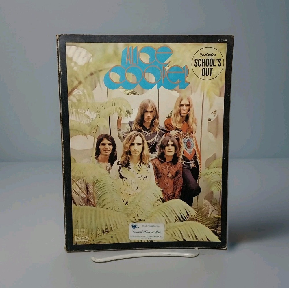 Alice Cooper Vocal Piano Guitar Sheet Music Songbook 1972