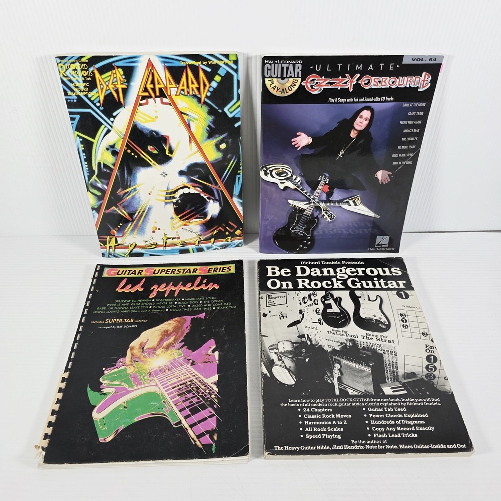 1988 Hal Leonard Def Leppard Hysteria Piano Guitar Sheet Music – Lot Of 4 Books