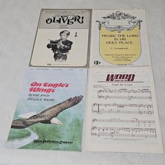 Chorale Sheet Music Lot of 44 Many Religious Some Show Tunes and more