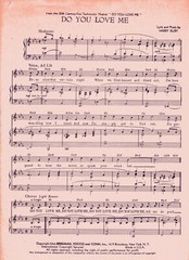 « DO YOU LOVE ME » by Harry Ruby from 20th Century Fox Picture – 3 pgs. Circa 1946