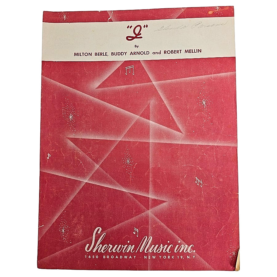 I Sheet Music 1952 Milton Berle Piano Lyrics Chords Buddy Arnold Mellen Vintage