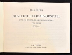 Max Reger 30 Little Chorale Preludes Op 135a Organ Sheet Music Peters