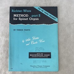 2 Books 1959 Richter-Ware Method Parts 1 and 2 Spinet Organ Theodore Presser
