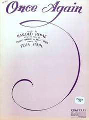 Once Again Sheet Music Felix Stahl Harold Rome 1949 Waltz Low Voice Key of D