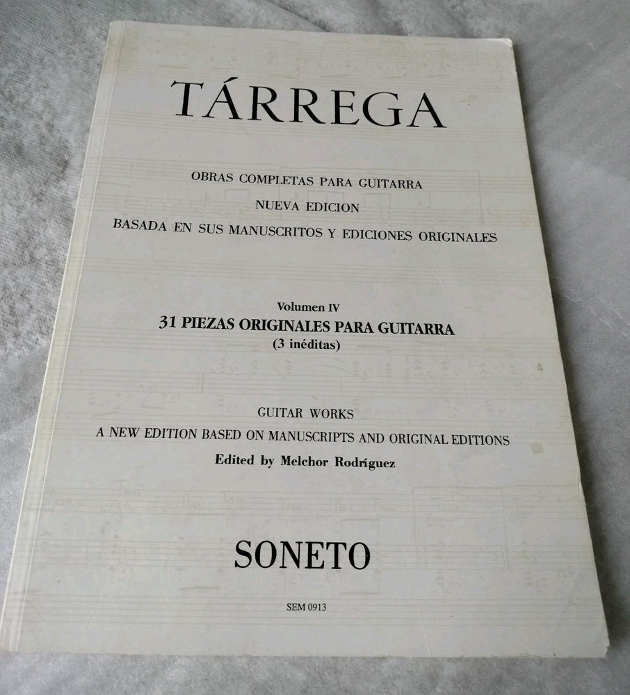 Tarrega, Fransisco : Original Compositions For Classical Guitar Solo Sheet Music