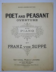 1924 Poet and Peasant Overture Sheet Music Von Suppé Piano Antique