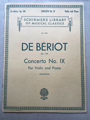 Charles De Beriot Op. 104 Concerto No. IX for Violin and Piano