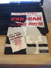 Vintage Sheet Music – I Love Paris, Can-Can , Cole Porter 1953