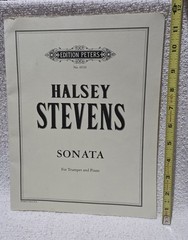 Halsey Stevens Sonata Trumpet & Piano Sheet Music Book 2008+ Print Very Good