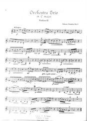 Johann Stamitz Orchestra trio in C major for 2 violins and cello Op. No. 1