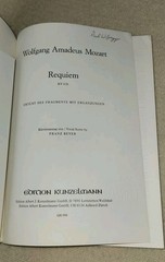 Mozart Requiem KV 626 Kunzelmann Edition Sheet Music Book Paperback Book