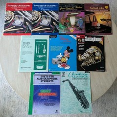 Alto Saxophone Lot 10 Method Books Standard Excellence FastTrack Disney CD