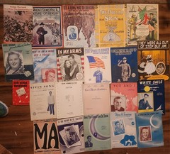 Lot of 22 Vintage WWII WWI Sheet Music Patriotic Military Irving Berlin Art