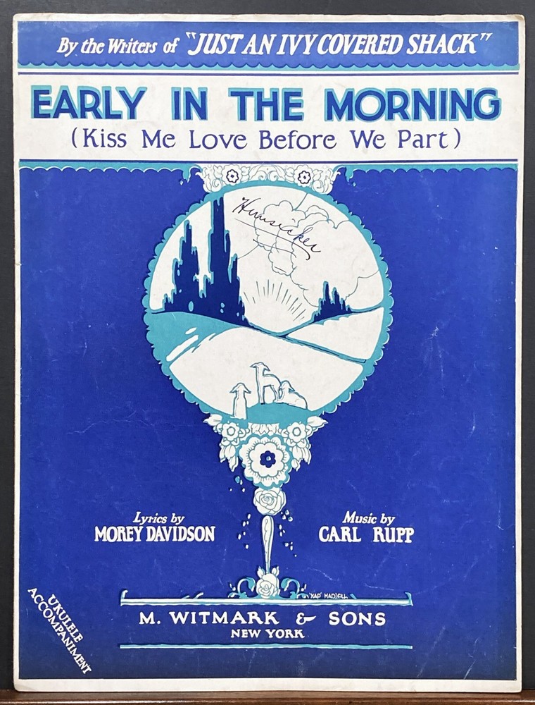 1928 « EARLY IN THE MORNING » ART COVER SHEET MUSIC